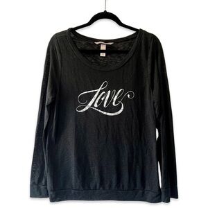 Victoria’s Secret Long Sleeve pajama top short sleepwear Love long/grande
